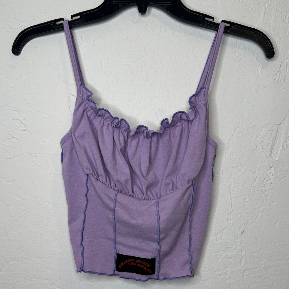 Chic Lavender Ruffled Camisole Size Small